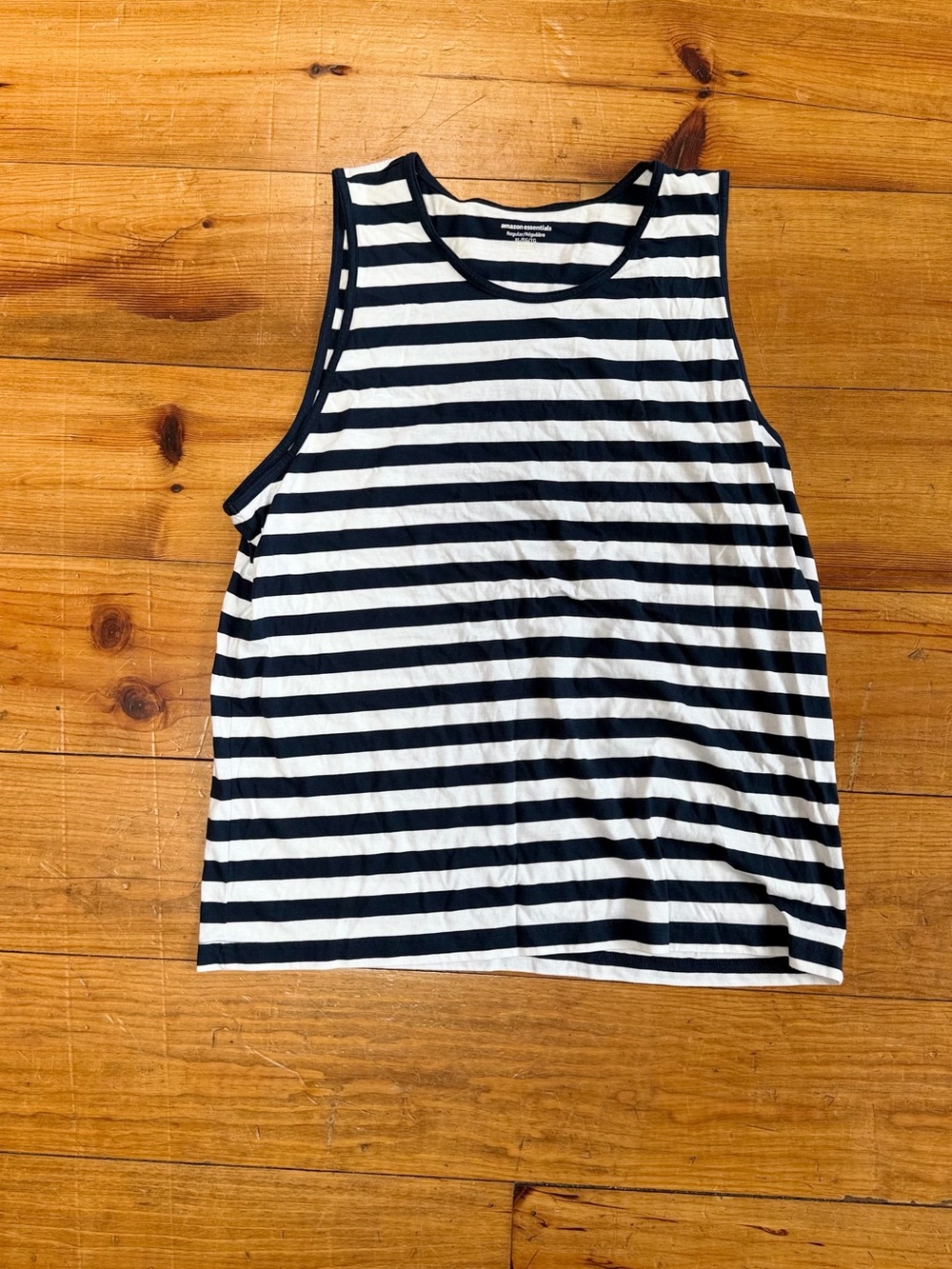 Amazon Essentials Navy and White Striped Tank